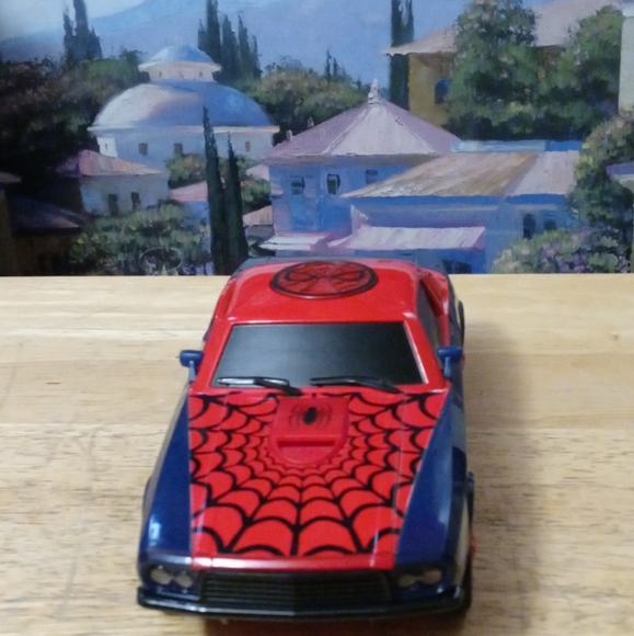 MARVEL SPIDERMAN💡Light & Sound 9" RARE VINTAGE Muscle Car,NICE 🎁 GIFT. - Picture 3 of 15